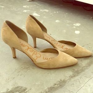 Sam Edelman Nude Suede Pump